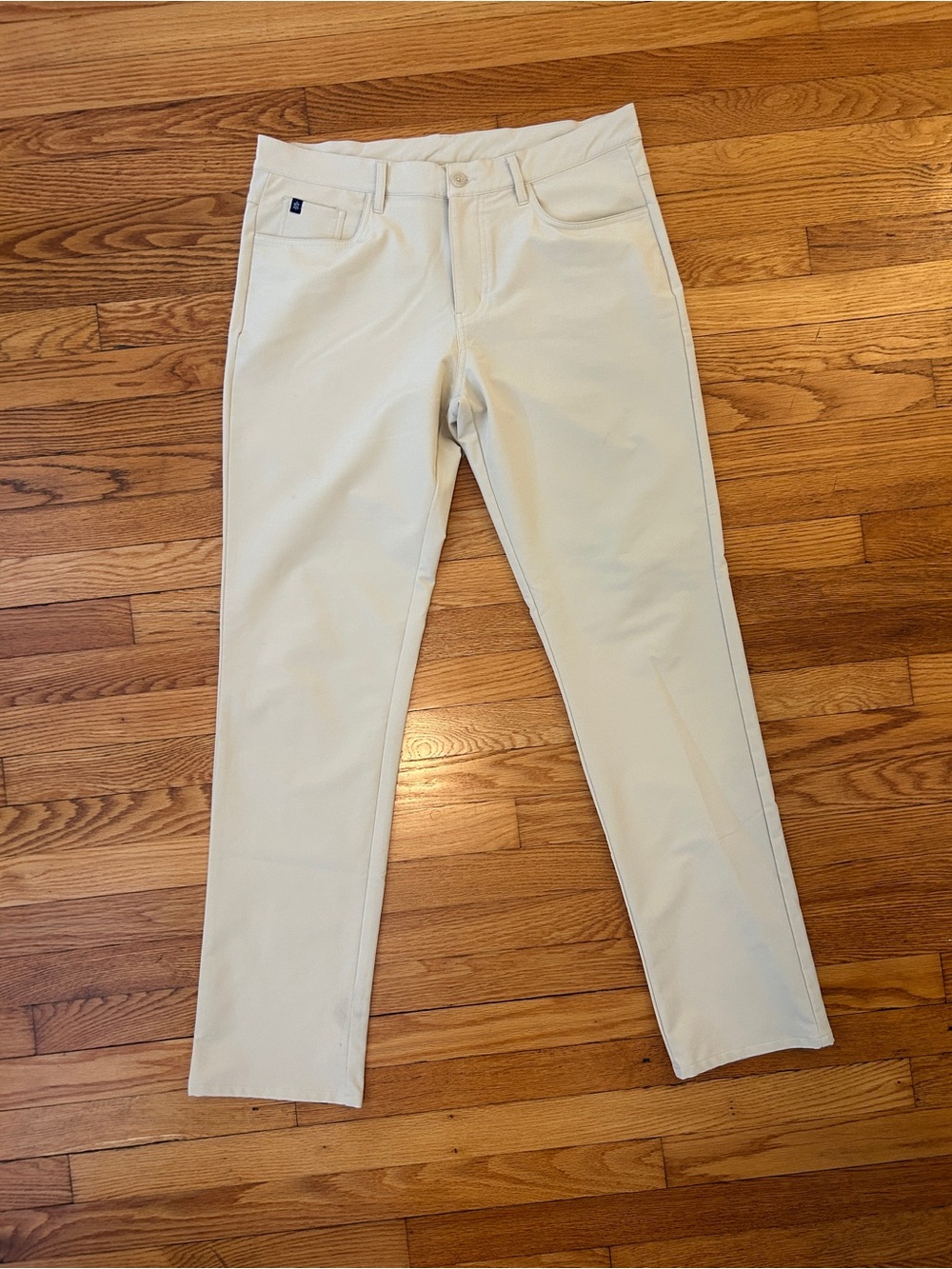 Men's Cream Slim Fit Chinos